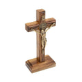 Crucifixo com Medalha de São Bento 17cm Ouro Velho