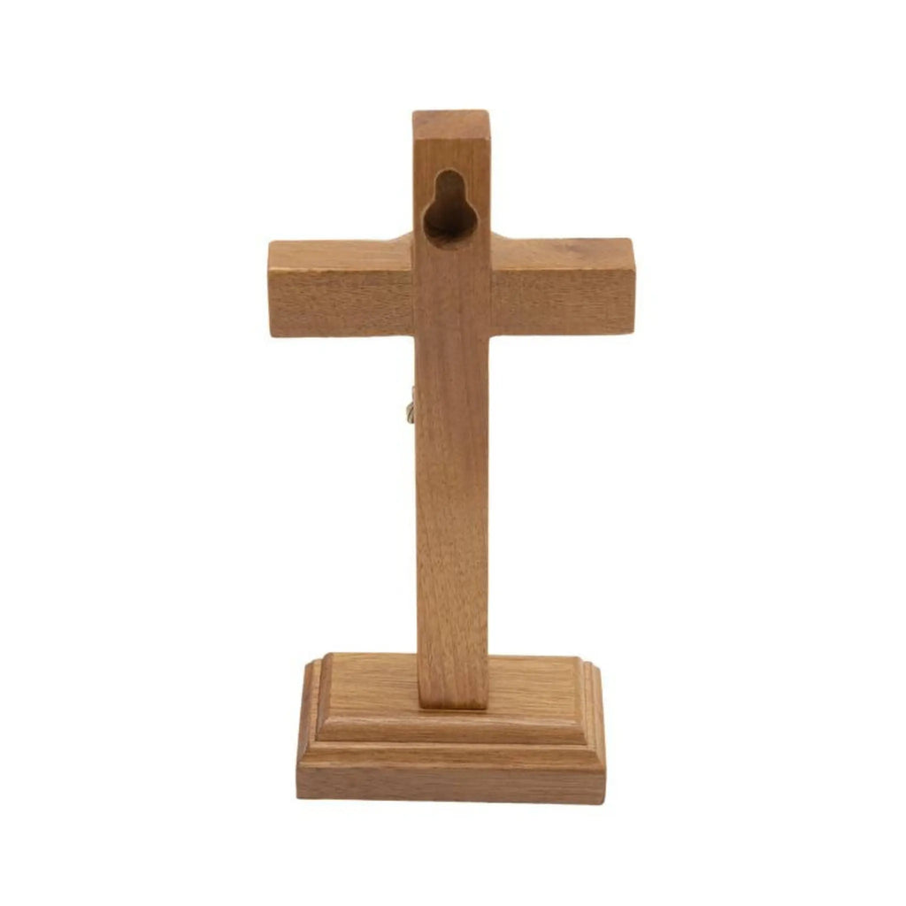 Crucifixo de Mesa em Madeira Tradicional 17cm Onix