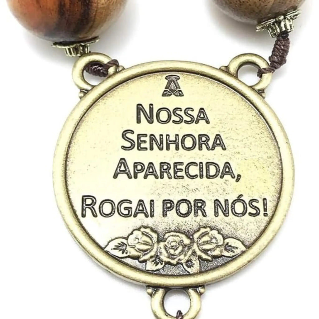 Dezena de Porta Nossa Senhora Aparecida em Madeira Imbuia