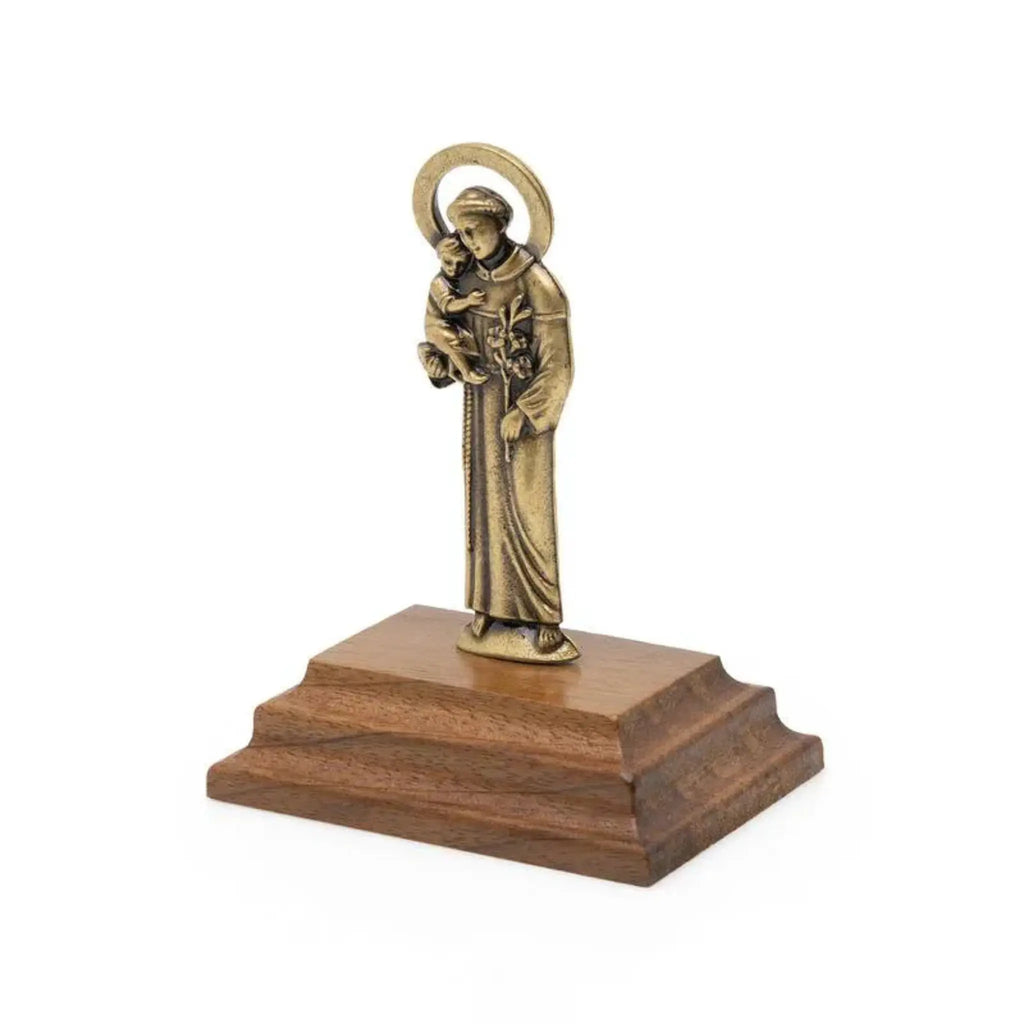 Imagem Santo Antônio com Pedestal Ouro Velho