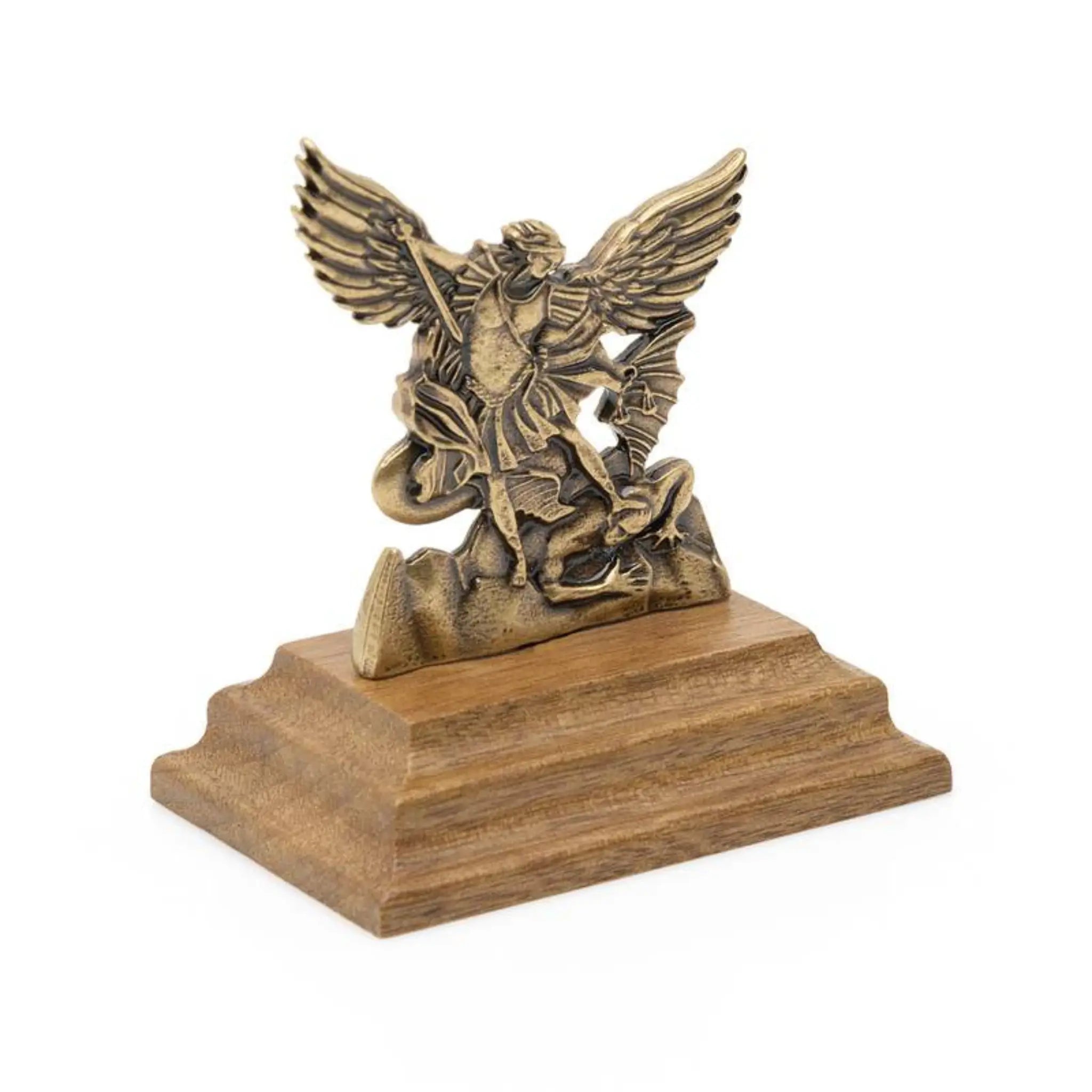 Imagem São Miguel com Pedestal Ouro Velho