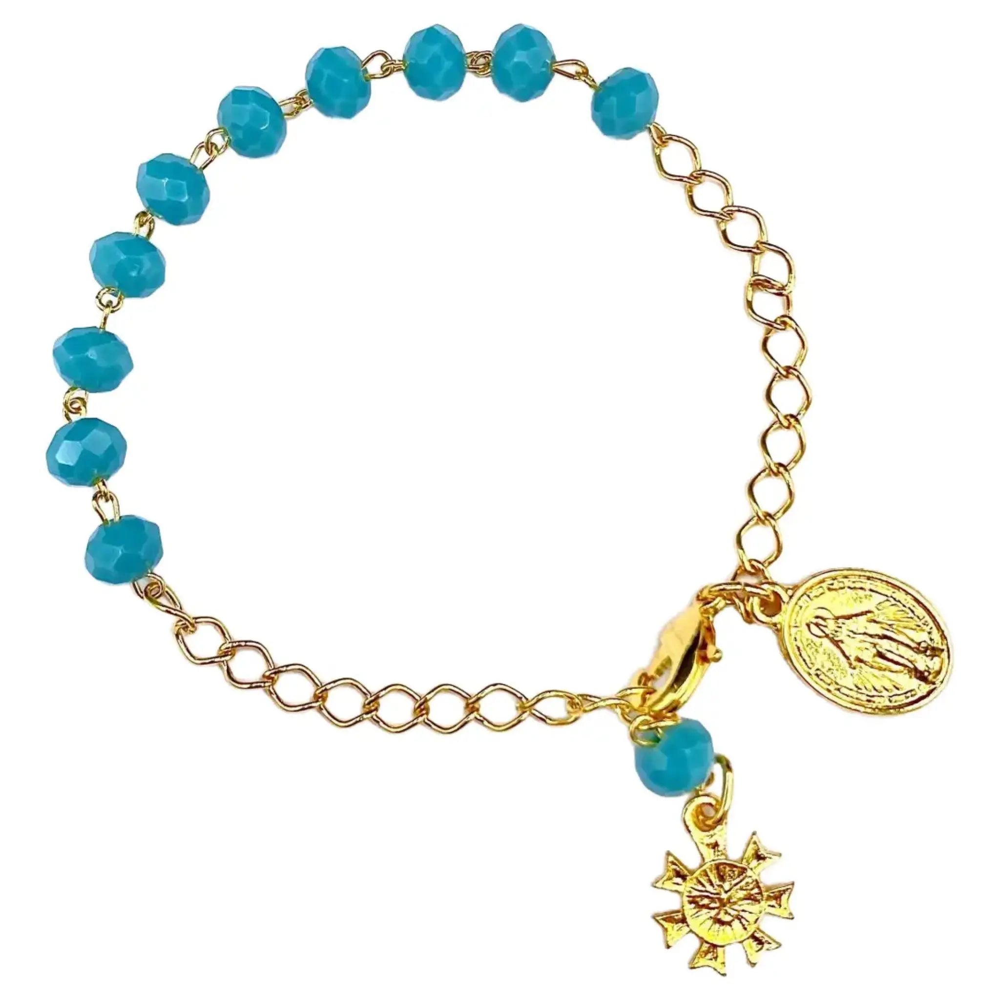 Pulseira Dezena em Cristal Nossa Senhora das Graças (No vidrinho)