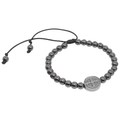 Pulseira Hematita 6mm com Medalha de São Bento