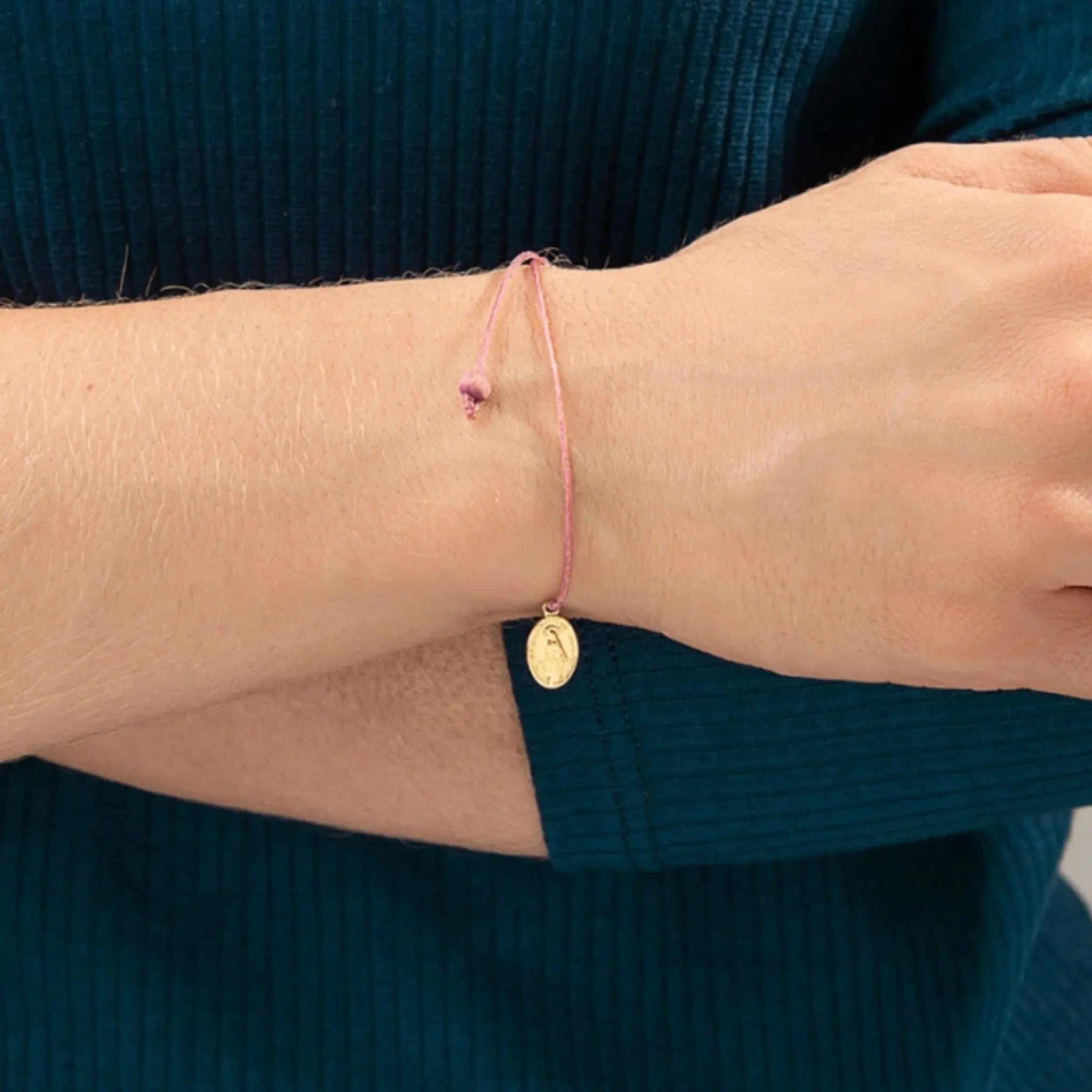 Pulseira Nossa Senhora das Graças Dourado com Rosé
