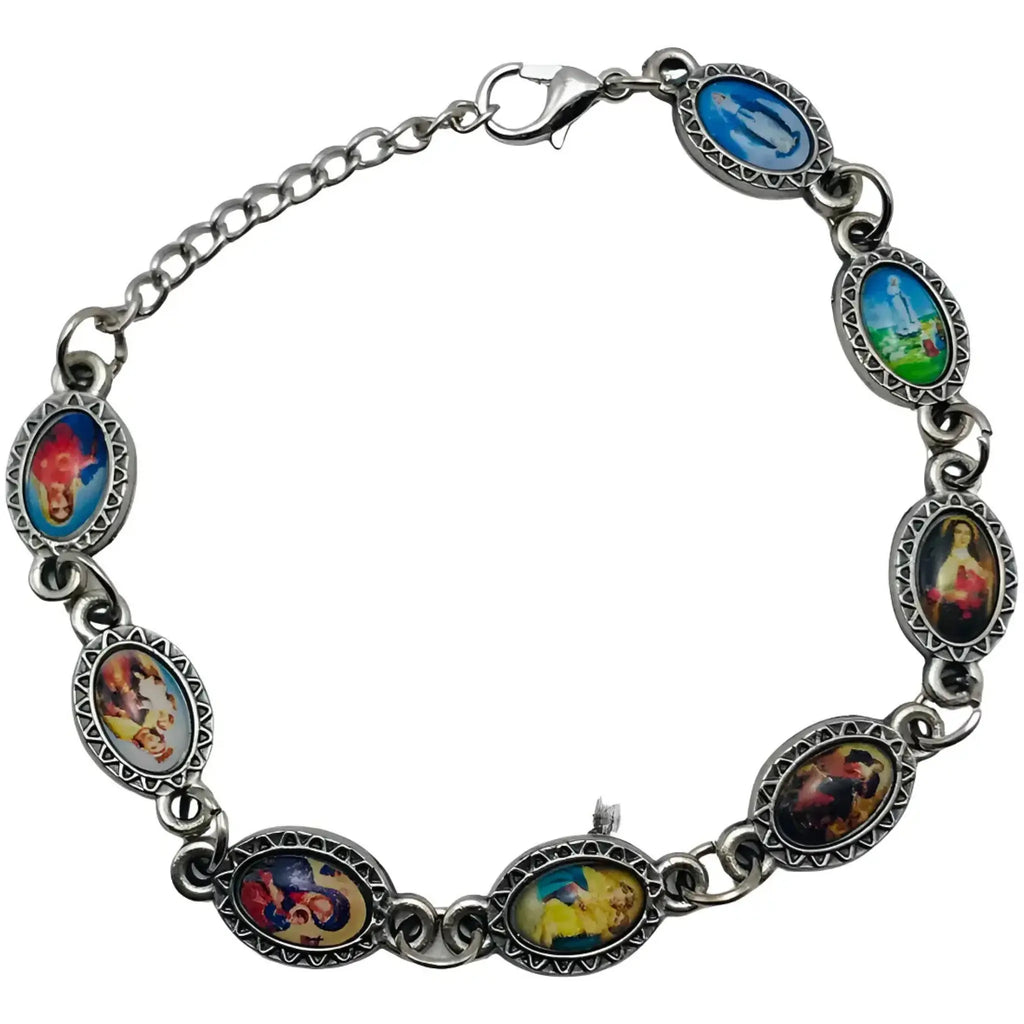 Pulseira Proteção Santos Católicos em Níquel