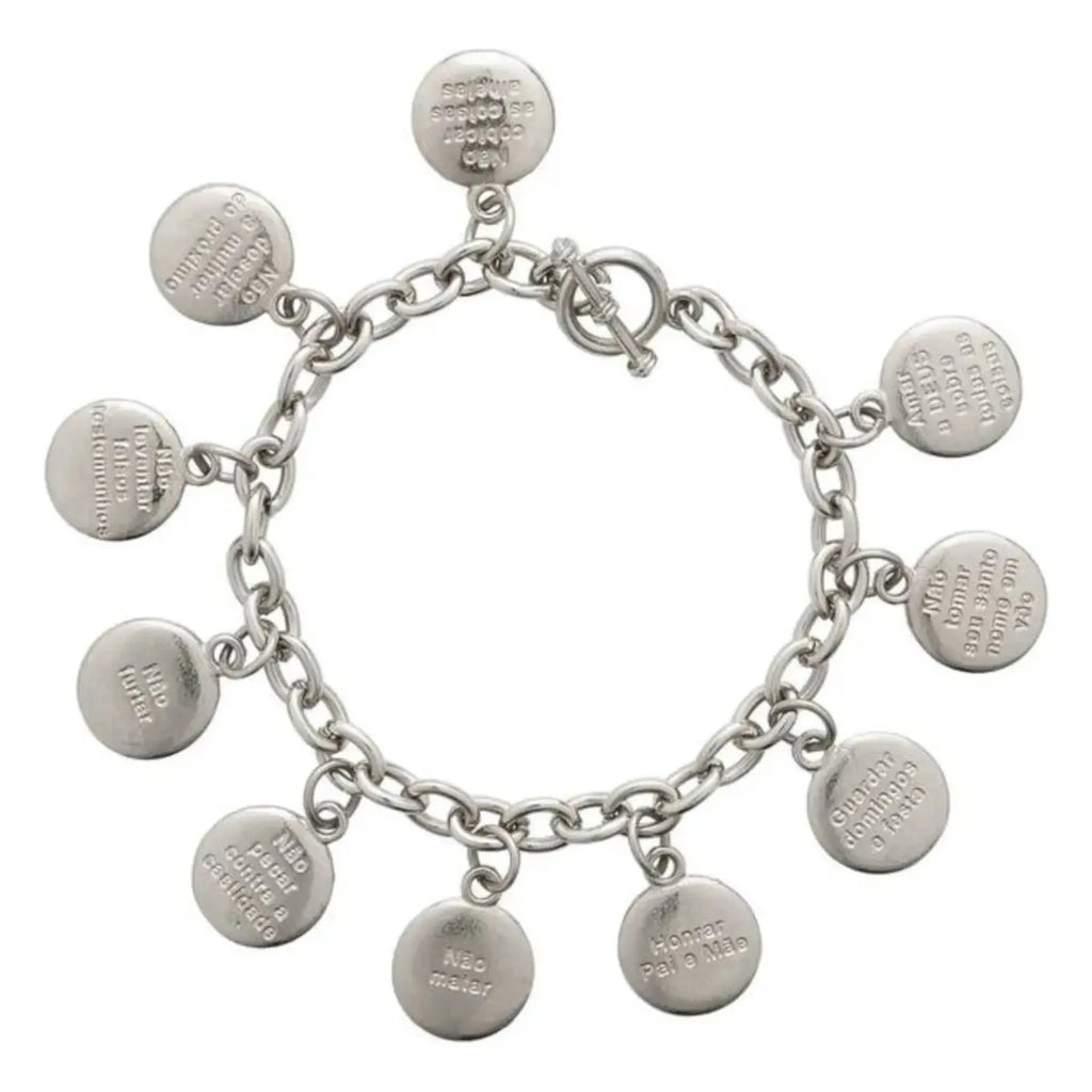Pulseira dos 10 Mandamentos de Níquel