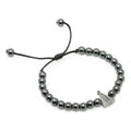 Pulseira em Hematita 6mm Nossa Senhora Aparecida