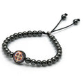 Pulseira em Hematita 6mm com Medalha de São Bento Resinada