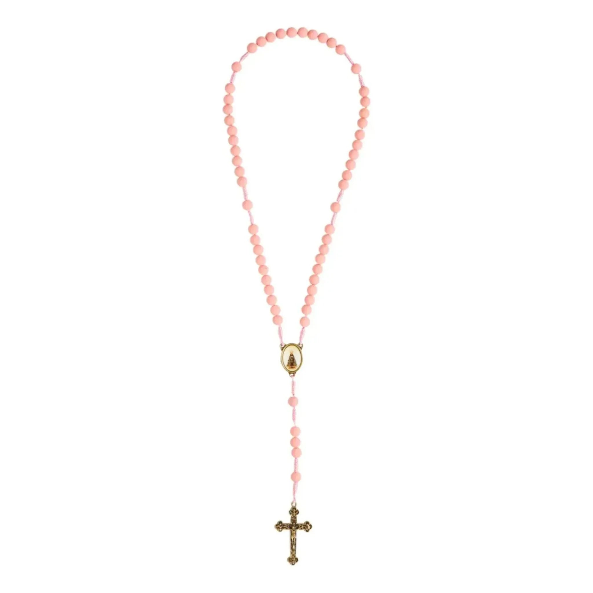 Terço Nossa Senhora Aparecida Rosa Fosco