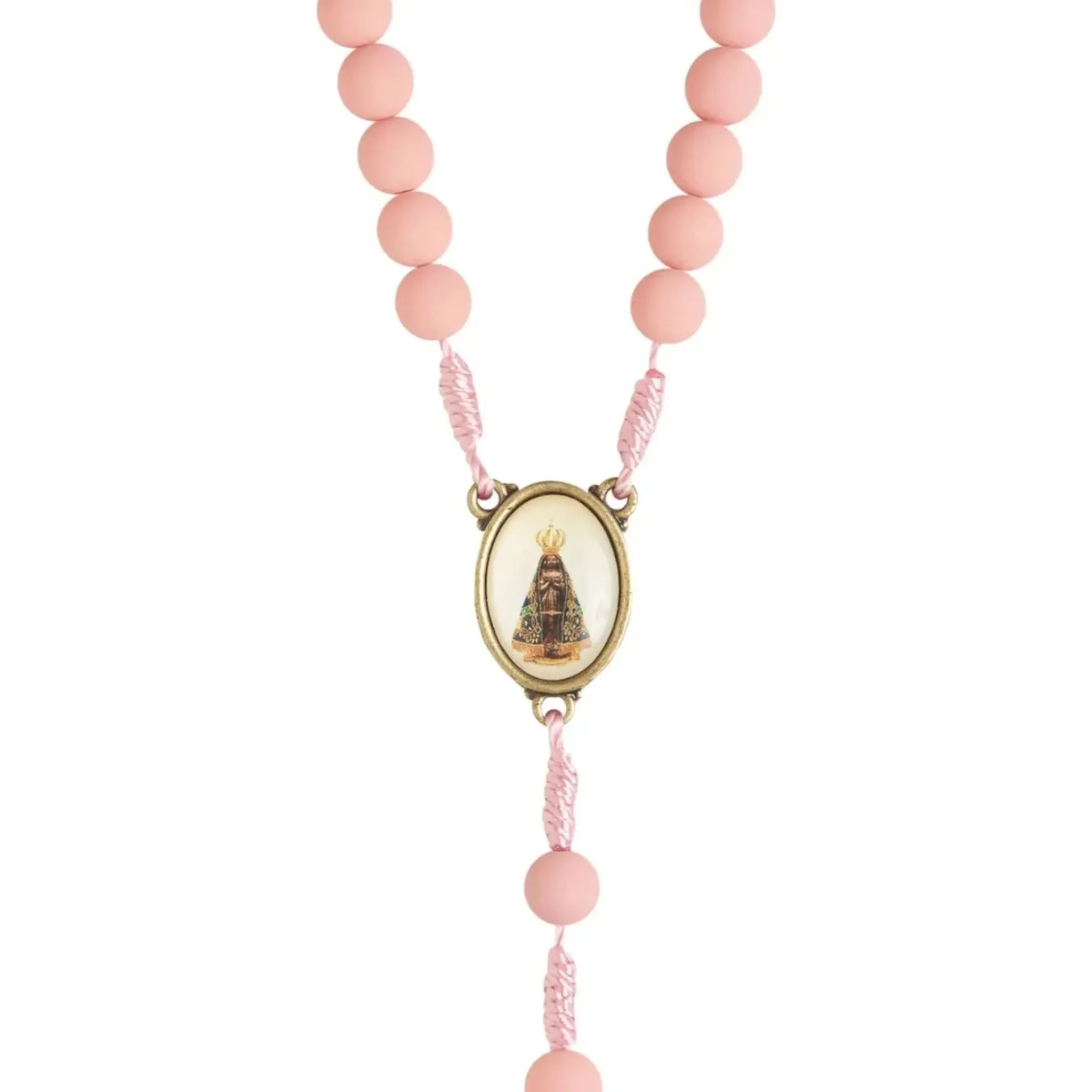 Terço Nossa Senhora Aparecida Rosa Fosco